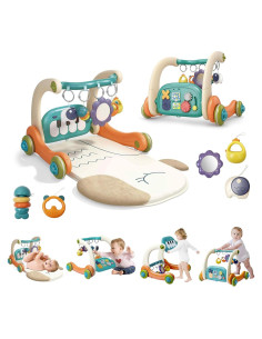 Centro de Actividades 3 en 1 Cuterabit para Bebés - Alfombra, Andador y Piano