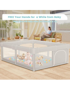 Parque Infantil Besuhot 50x50 Pulgadas Seguro para Bebés 2