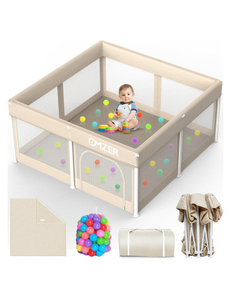 Corralito Plegable Omzer para Bebés 50x50 cm con Alfombra