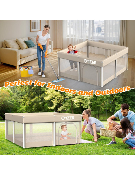 Corralito Plegable Omzer para Bebés 50x50 cm con Alfombra