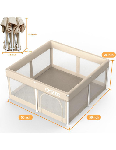 Corralito Plegable Omzer para Bebés 50x50 cm con Alfombra