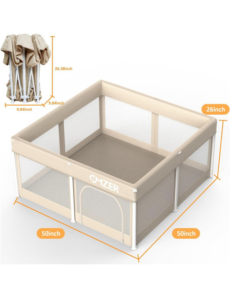 Corralito Plegable Omzer para Bebés 50x50 cm con Alfombra