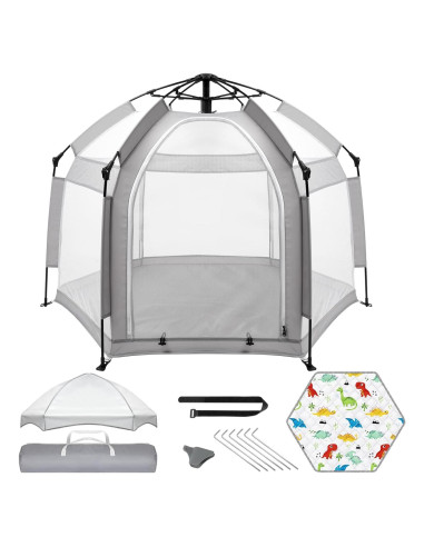 Parque Infantil Plegable Palopalo 150x109 cm con Dosel UPF50+