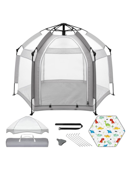 Parque Infantil Plegable Palopalo 150x109 cm con Dosel UPF50+