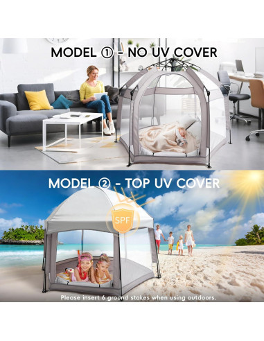 Parque Infantil Plegable Palopalo 150x109 cm con Dosel UPF50+