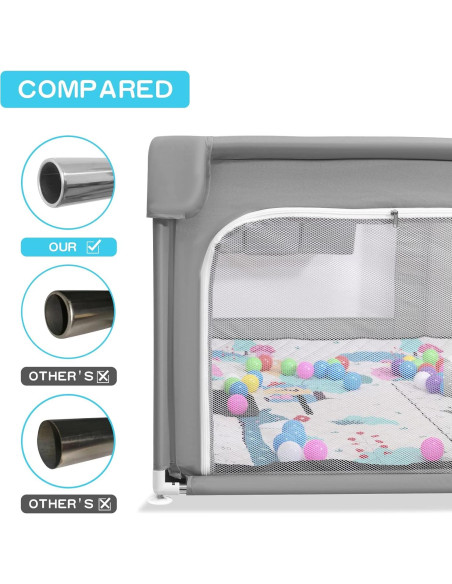 Parque Infantil Extra Grande Jinxia 190.5x149.9cm Seguro y Lavable Parque Infantil Extra Grande Jinxia 190.5x149.9cm Seguro y Lavable