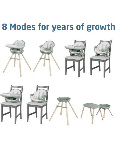 Silla Alta Maxi-Cosi Moa 8-en-1 Verde Clásico Lavable