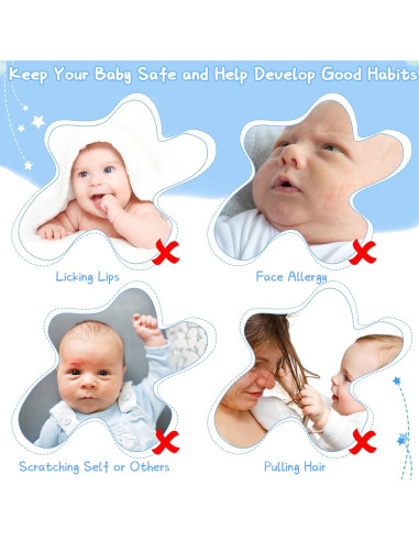 9 Pares de Mitones de Invierno para Bebés 0-6 Meses Multicolor