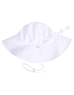 Sombrero de Sol Bebé UPF 50+ Ajustable Blanco 0-6 Meses
