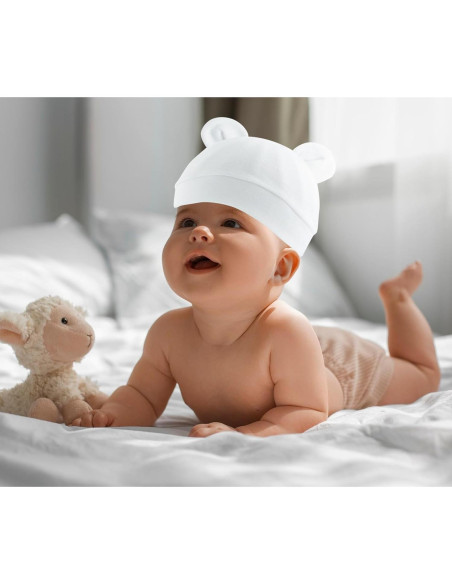 Conjunto 6 Piezas Gorras Manoplas Calcetines Bebés Prematuros Algodón