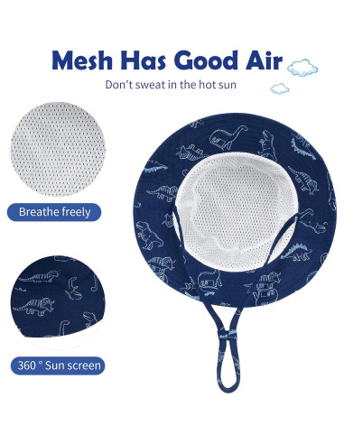 Sombrero de Sol Durio para Bebés UPF 50+ 2 Paquetes