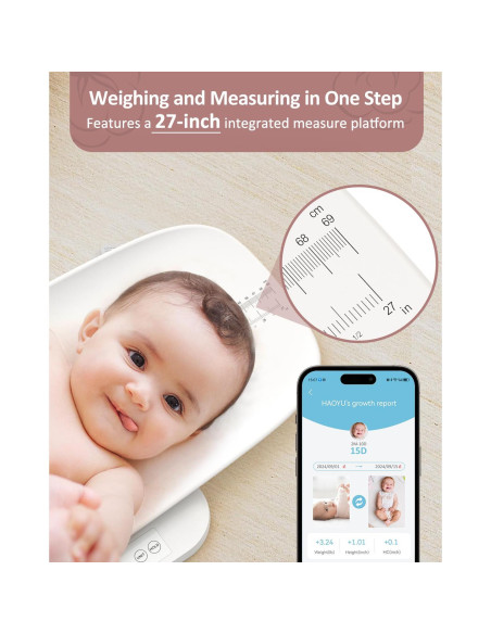 Balanza Inteligente GROWNSY para Bebés y Mascotas 150 kg Balanza Inteligente GROWNSY para Bebés y Mascotas 150 kg