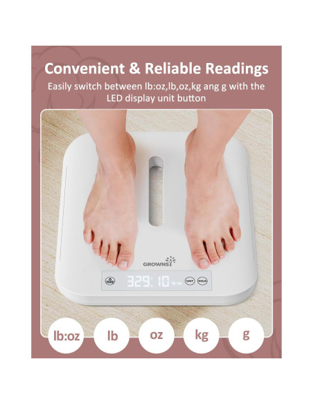 Balanza Inteligente GROWNSY para Bebés y Mascotas 150 kg Balanza Inteligente GROWNSY para Bebés y Mascotas 150 kg