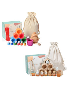 Caja Sensorial Montessori de Madera para Niños 36 meses+