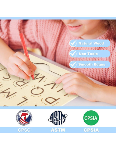 Tablero de Trazado de Letras Xuuza para Niños 3 Años o Más