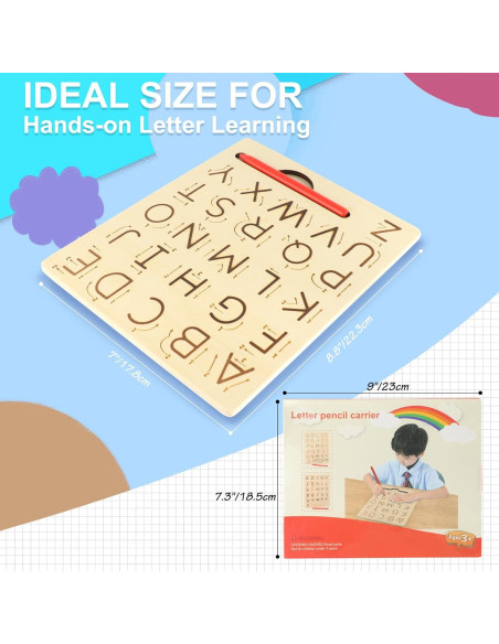 Tablero de Trazado de Letras Xuuza para Niños 3 Años o Más