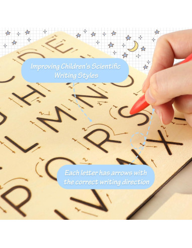 Tablero de Trazado de Letras Xuuza para Niños 3 Años o Más