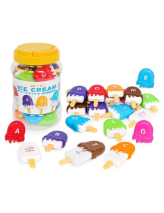 Juguete de Aprendizaje de Alfabeto Helado Montessori 52 Piezas