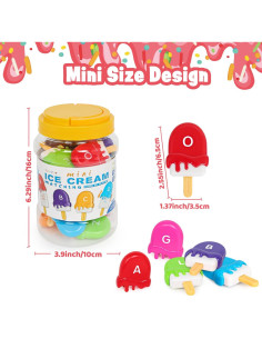 Juguete de Aprendizaje de Alfabeto Helado Montessori 52 Piezas 2