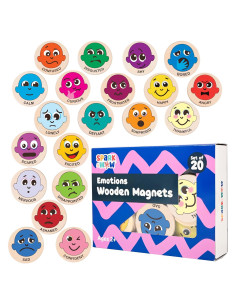 Imanes de Madera SPARK & WOW - 20 Emociones para Niños 2+