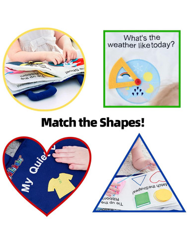 Libro Silencioso Jollybaby Montessori 10 Actividades 29x23cm