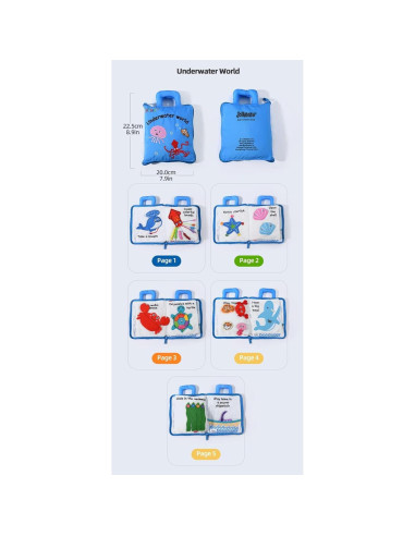 Libro Silencioso Jollybaby Montessori 10 Actividades 29x23cm