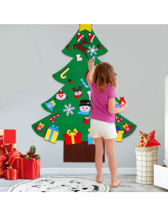 Árbol de Navidad de Fieltro GameXcel 4 pies con 36 Adornos 2