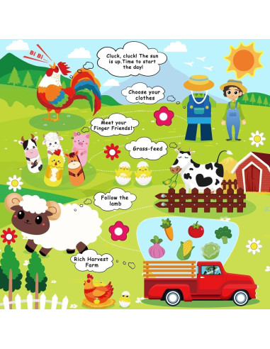 Libro Ocupado Montessori de Granja EggSun 10 Páginas 1-4 Años