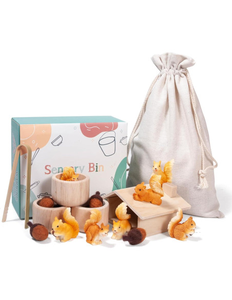 Caja Sensorial Montessori de Madera para Niños 36 meses+ Caja Sensorial Montessori de Madera para Niños 36 meses+