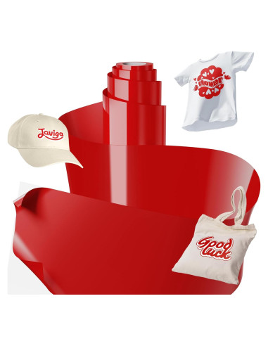 Vinilo de Transferencia de Calor Rojo JAVIGA 30.48 x 457.2 cm