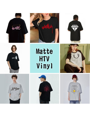 Vinilo de Transferencia de Calor HTVVETUR 1.52m Negro Mate