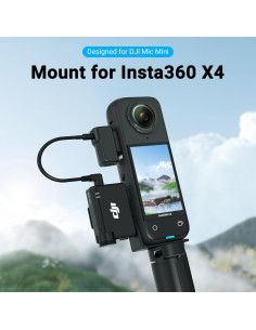 Soporte Mini Mic Invisible CYNOVA para Insta360 X4/X3 2