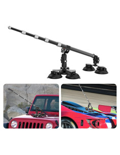 Soporte de Coche AOEYOO 5 Ventosas + Palo Selfie 149.86 cm