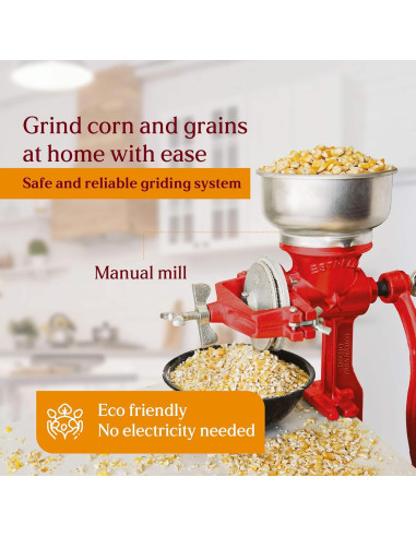 Molinillo Manual de Grano Estrella Universal Hierro Fundido 35.56 cm