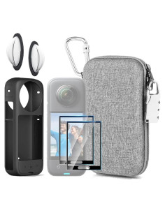 Kit 7en1 Accesorios para Insta360 X3 - Funda, Lentes, Bolsa