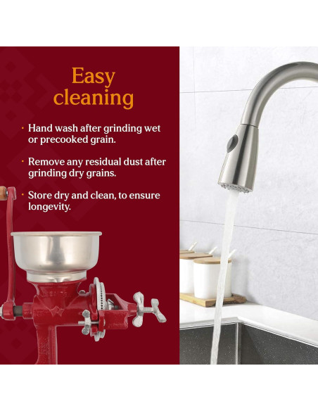 Molinillo Manual de Grano Estrella Universal Hierro Fundido 35.56 cm