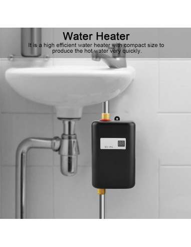 Calentador de Agua Eléctrico Ejoyous 3000W Mini LCD 110V