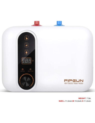 Calentador de Agua Eléctrico AMPOWSURE 11L 1500W Blanco Compacto