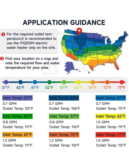 Calentador de Agua Eléctrico Instantáneo IYQZIOM 6.5kW 240V