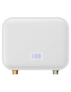 Calentador de Agua Eléctrico Sin Tanque MHX 4000W 110V Blanco