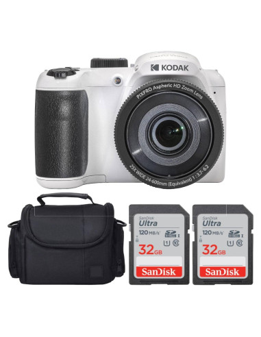 Cámara Digital Kodak PIXPRO AZ255 16MP + Tarjeta 32GB + Funda