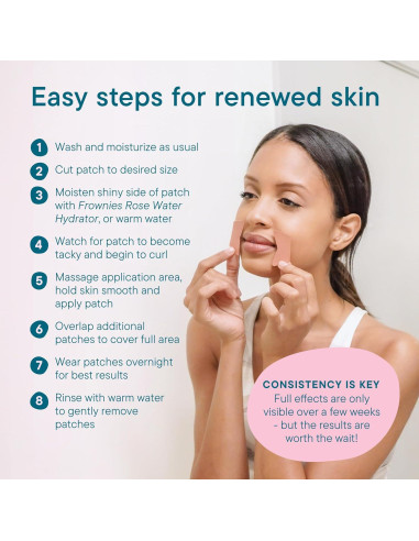 Parche Facial Frownies Antiarrugas 144 Parches 8.5cm