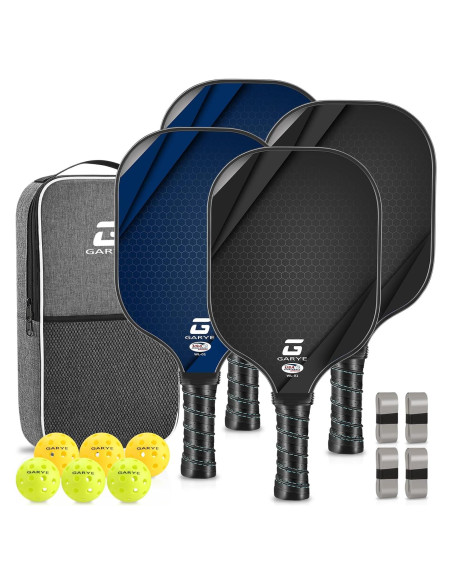 Set de 4 Palas de Pickleball GARYE WL-01 Fibra de Carbono