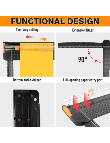 Cortadora de Papel ZEQUAN 45.72cm con Cuchillas de Repuesto