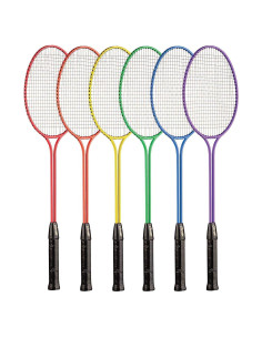 Set de 6 Raquetas de Bádminton Champion Sports 66 cm Acero