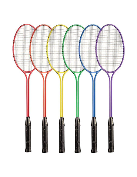 Set de 6 Raquetas de Bádminton Champion Sports 66 cm Acero