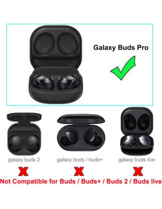 Estuche de Carga Inalámbrico EXMRAT para Galaxy Buds Pro 700mAh Negro 2