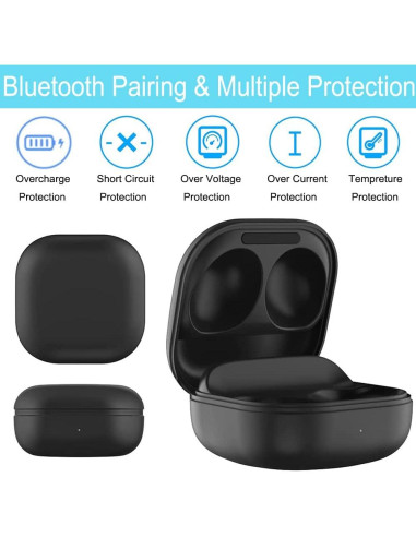 Estuche de Carga Inalámbrico EXMRAT para Galaxy Buds Pro 700mAh Negro