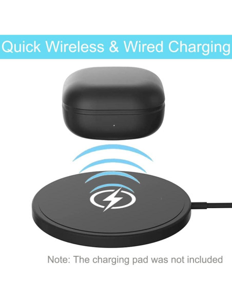 Estuche de Carga Inalámbrico EXMRAT para Galaxy Buds Pro 700mAh Negro