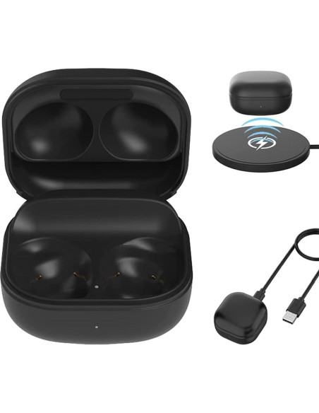 Estuche de Carga Inalámbrico EXMRAT para Galaxy Buds Pro 700mAh Negro